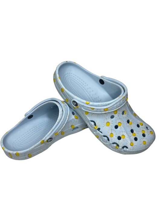 Crocs Baya Floral Clogs Men Size 13 Blue Yellow Lightweight Comfort Slip On main image 4
